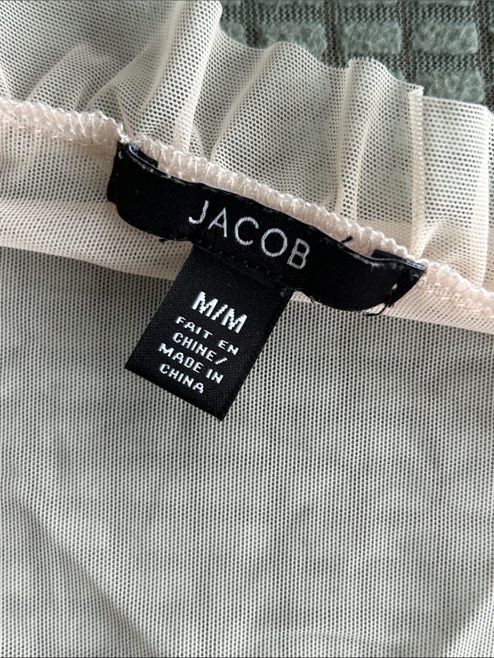 Jacob Sheer Ruffle-Trim Tie-Waist Robe in Pale Pink - Picture 6 of 6